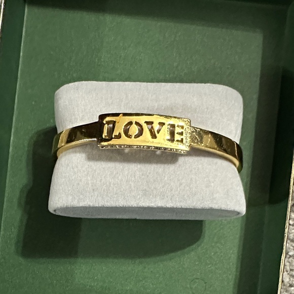 Jewelry - Gold 'LOVE' Bangle Bracelet - Women Jewelry